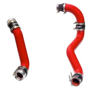 Chevrolet Silverado 3500HD Boost Tubes - Banks Power - 3.5 inch Diameter, Mandrel-bent, Aluminized Steel - Red - `20-`26